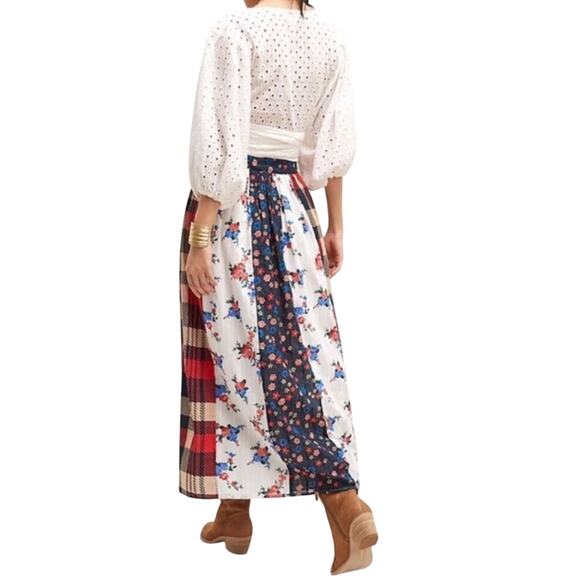 LETMEBE by ANTHROPOLOGIE Panel Contrast Skirt Size S or XL New w/ Tag MSRP $160 - Picture 5 of 8
